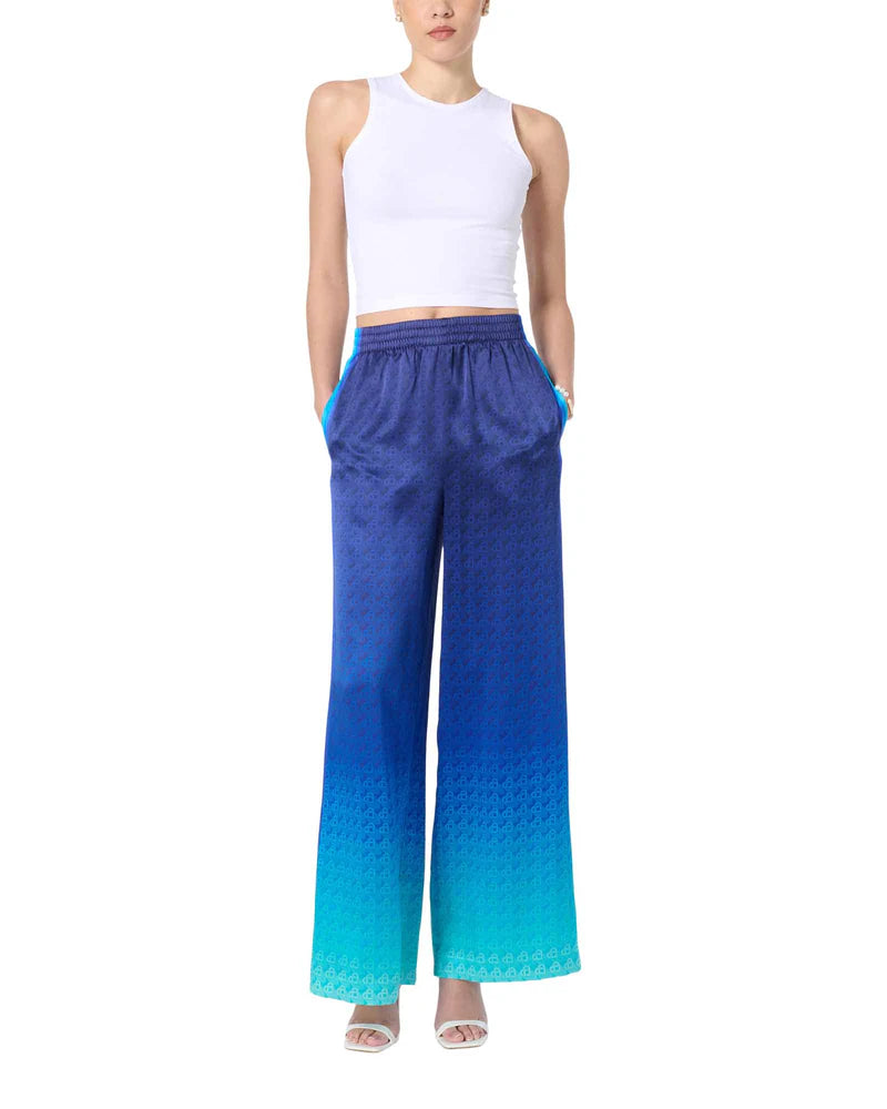 Casablanca Printed Wide Leg Trousers in night view – Montaigne
