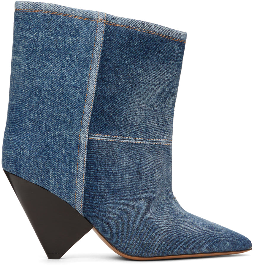 【関税&送料込】Isabel Marant Boots Isabel Marant Women Size EU 40/ US 9.5 Grey Denim Knee High