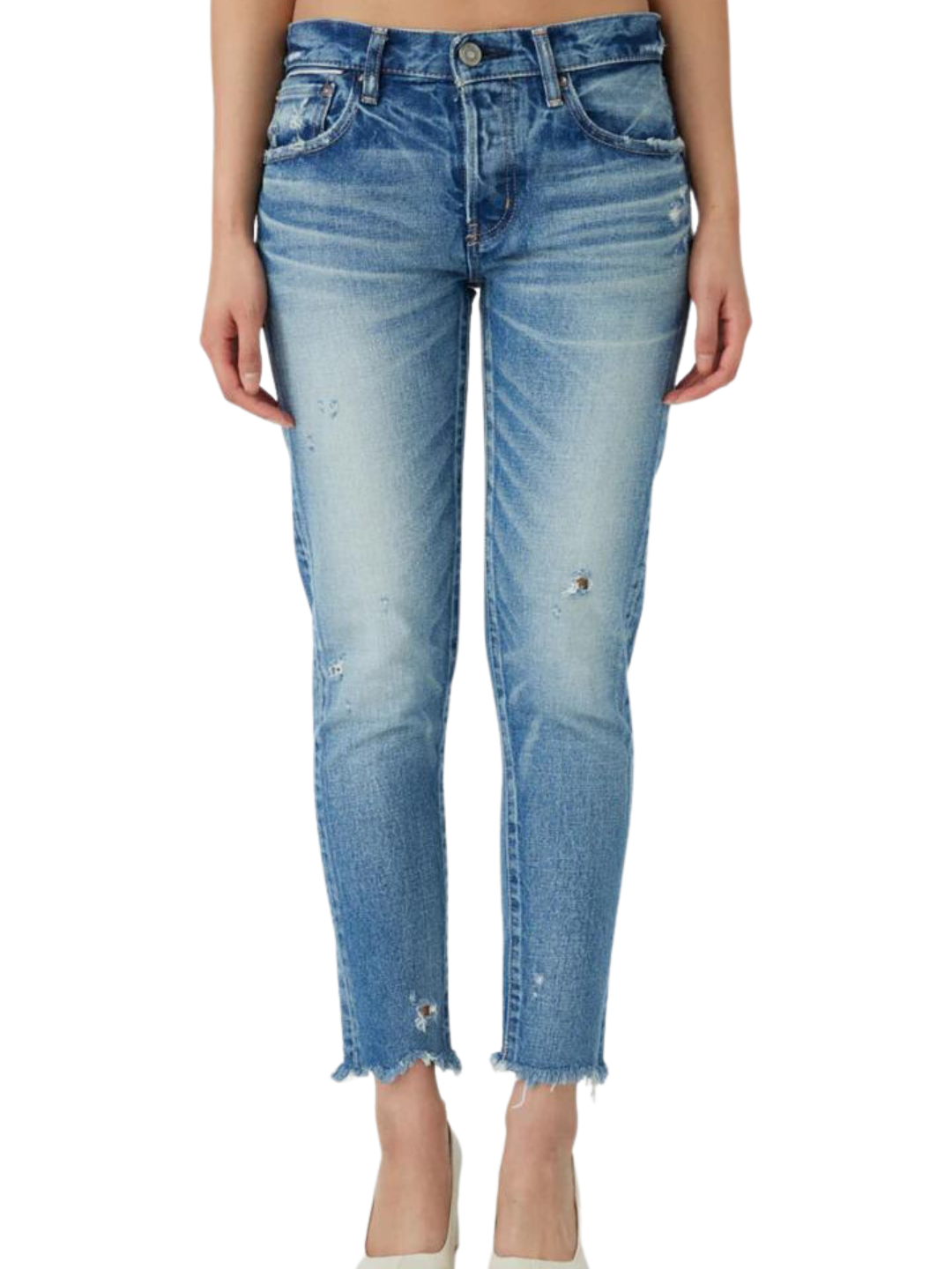 Moussy Vintage Distressed Tapered Jeans on sale Size 27