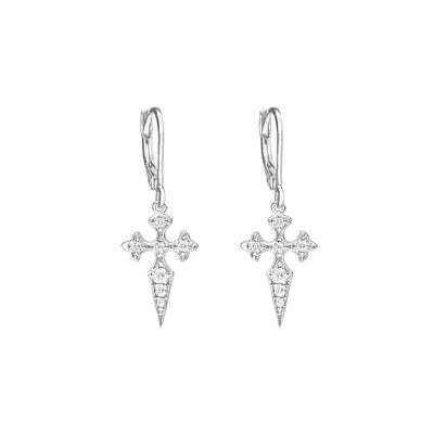 Stone Blood diamond white gold earrings by Stone available at Montaigne Market SBH
