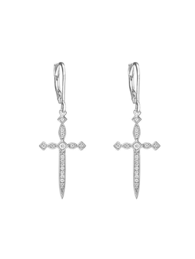 Stone Diabolique Earring in White Gold by Stone available at Montaigne Market SBH
