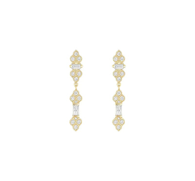 Stone Plein soleil long earrings yellow gold by Stone available at Montaigne Market SBH
