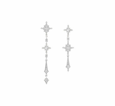 Stone Stella white gold earrings by Stone available at Montaigne Market SBH
