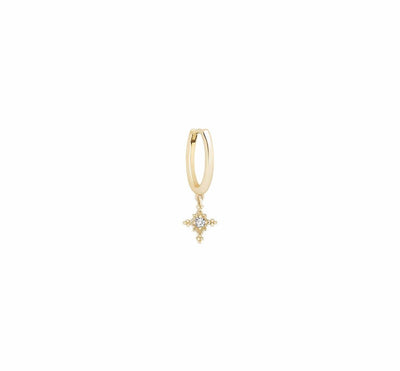 Stone Stella yellow gold tiny hoop by Stone available at Montaigne Market SBH