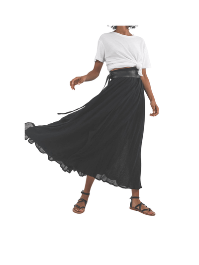 Caravana Cholul Black Skirt by Caravana available at Montaigne Market SBH