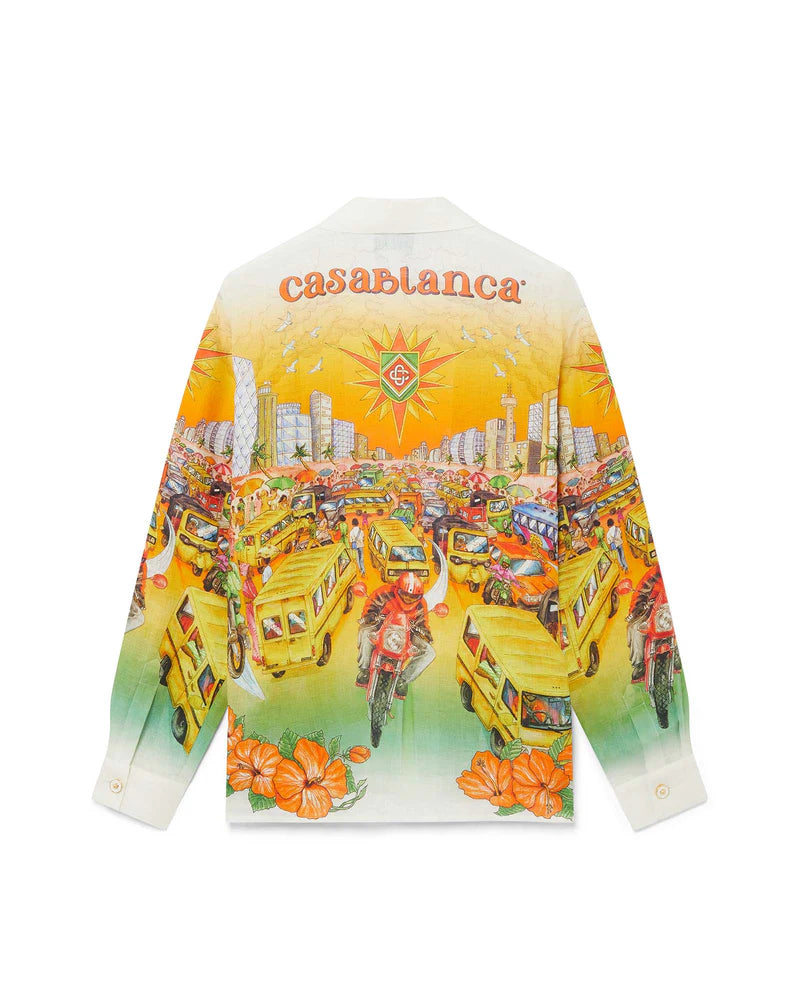 Casablanca Cuban Collar Long Sleeve Shirt/Traffic – Montaigne