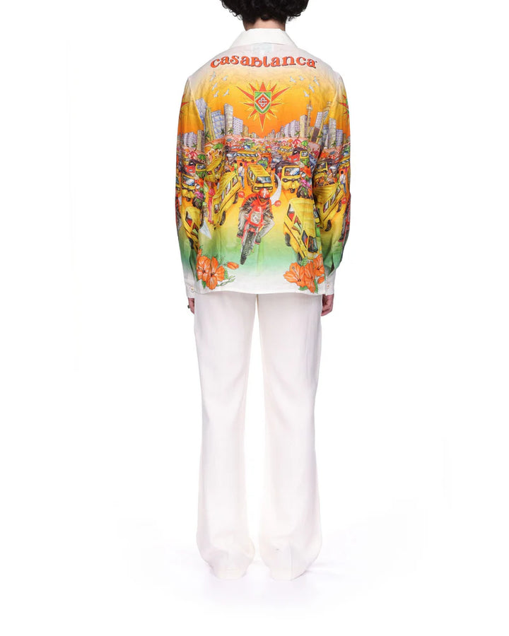 Casablanca Cuban Collar Long Sleeve Shirt/Traffic Casablanca Cuban Collar Long Sleeve Shirt/Traffic