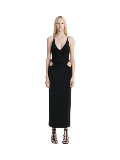 Dion Lee Rivet Pierced Dress Black by Dion Lee available at Montaigne Market SBH