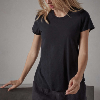 James Perse sheer slub crew neck tee deep by James Perse available at Montaigne Market SBH