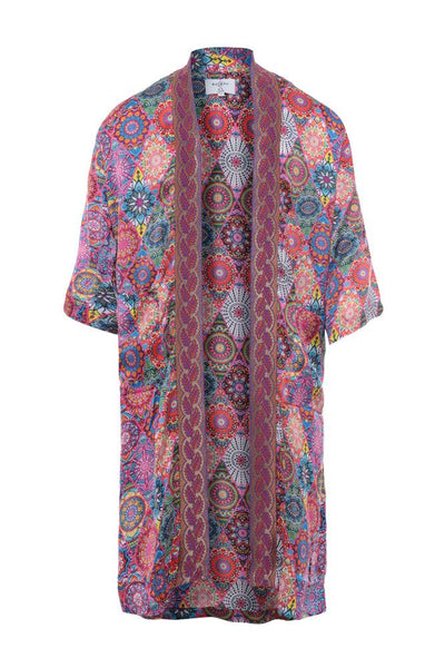 Le Boubou 3/4 Sleeves Kimono Mosaïque by Le Boubou available at Montaigne Market SBH