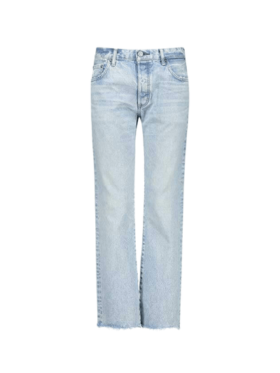 Moussy Vintage Peoria Jeans In Light Blue by Moussy available at Montaigne Market SBH