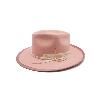Nick Fouquet BABE Hat In Baby Pink by Nick Fouquet available at Montaigne Market SBH