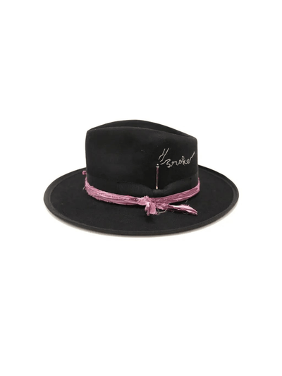 Nick Fouquet Violet Smoke hat in Black by Nick Fouquet available at Montaigne Market SBH