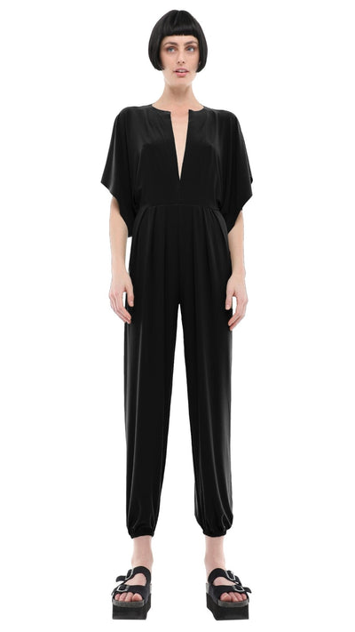 Norma Kamali rectangle jog jumpsuit by Norma Kamali available at Montaigne Market SBH
