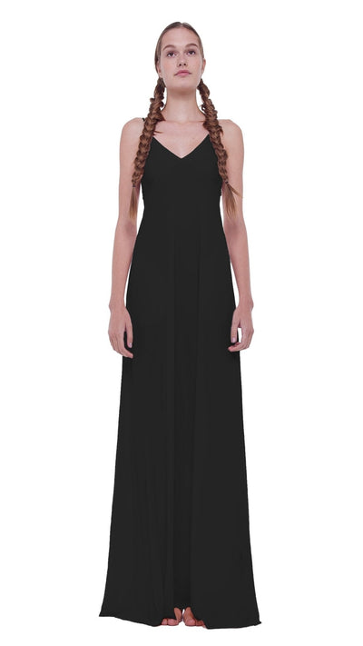 Norma Kamali slip A line long dress by Norma Kamali available at Montaigne Market SBH