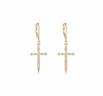 Stone Diabolique yellow gold earrings by Stone available at Montaigne Market SBH