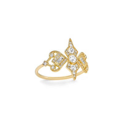 Stone Glitter yellow gold ring by Stone available at Montaigne Market SBH