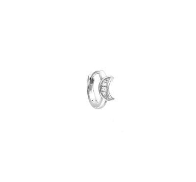 Stone Petite Lune white gold tiny hoop by Stone available at Montaigne Market SBH
