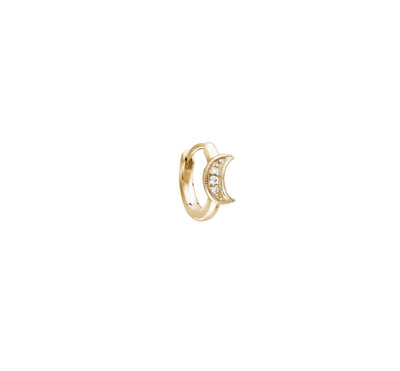 Stone Petite Lune yellow gold tiny hoop by Stone available at Montaigne Market SBH