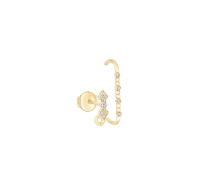 Stone Plein soleil double bouton earring yellow gold by Stone available at Montaigne Market SBH