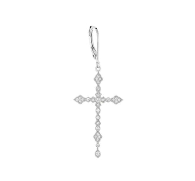 Stone Virgin white gold single earring by Stone available at Montaigne Market SBH