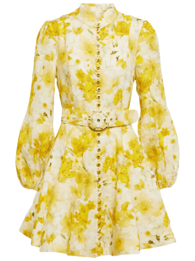 Zimmermann Wonderland Buttoned Mini Dress by Zimmermann available at Montaigne Market SBH